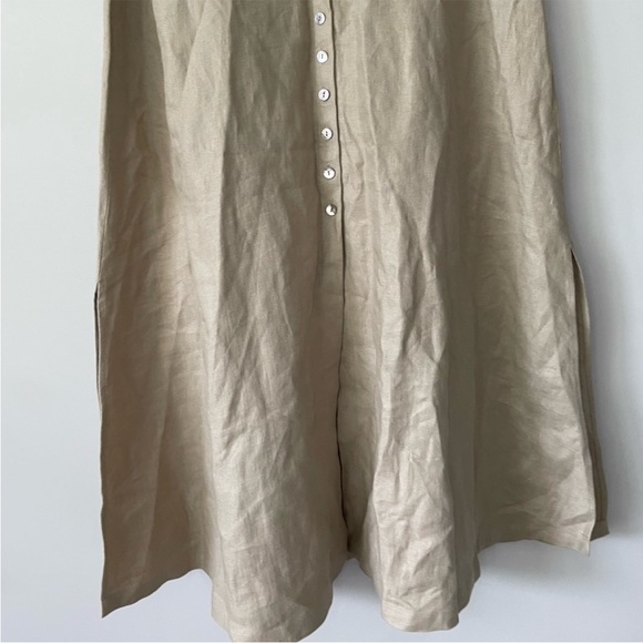 Massimo Dutti 100% linen maxi skirt, cream camel color, size 8 - Picture 5 of 9